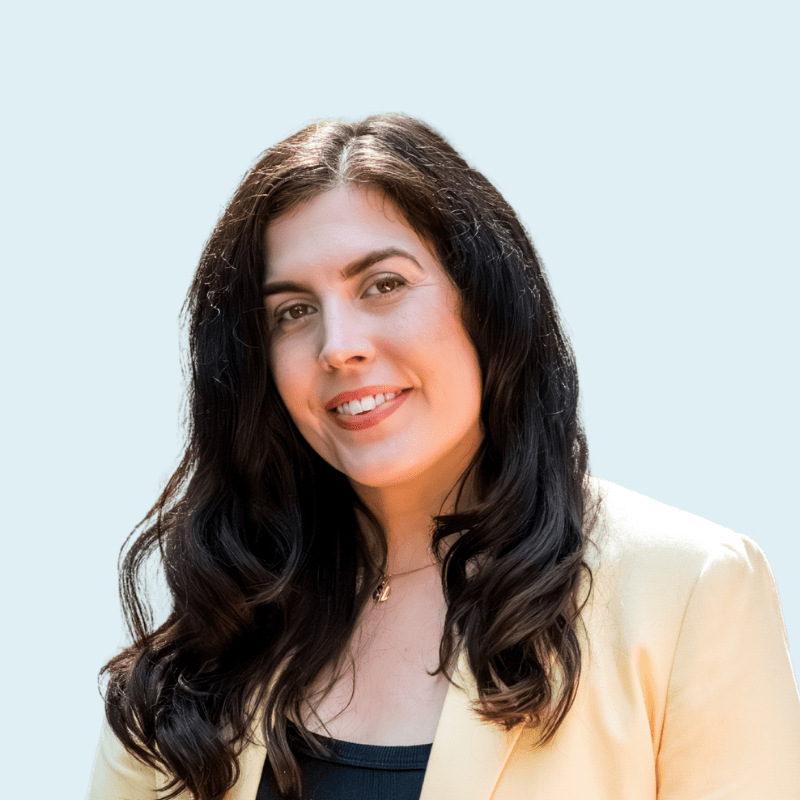 photo of Lindsay Pfeiffer, COO of TeleWellness Hub wearing a butter colored blazer